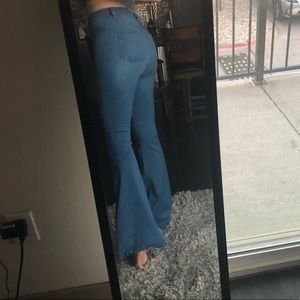 High waisted flare jeans